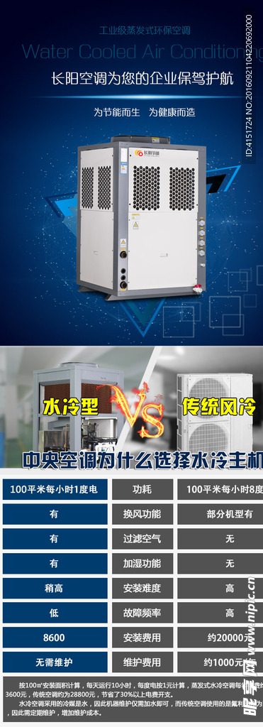 环保水冷空调淘宝详情页
