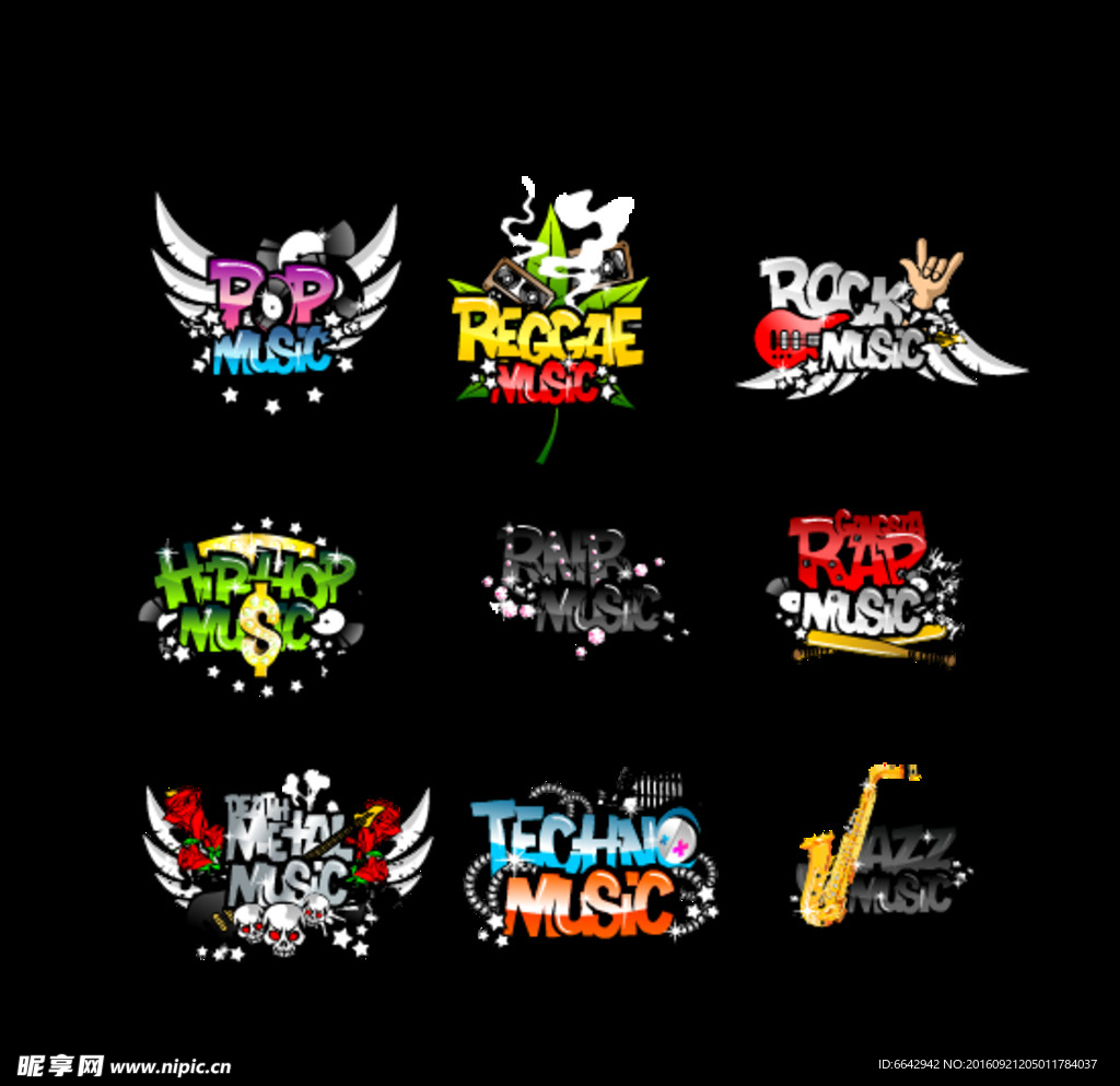 POP音乐海报字体