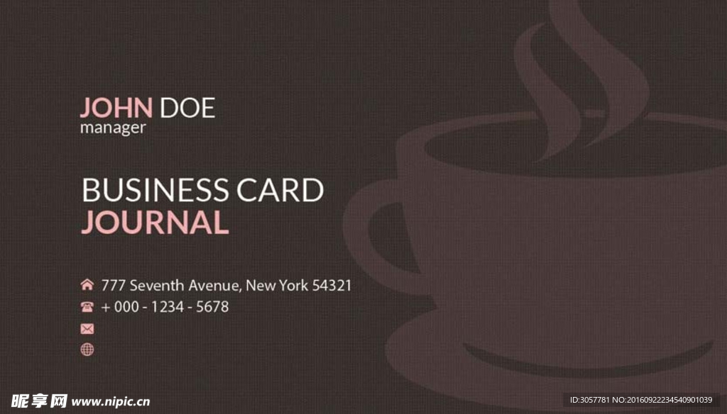 名片咖啡厅卡片