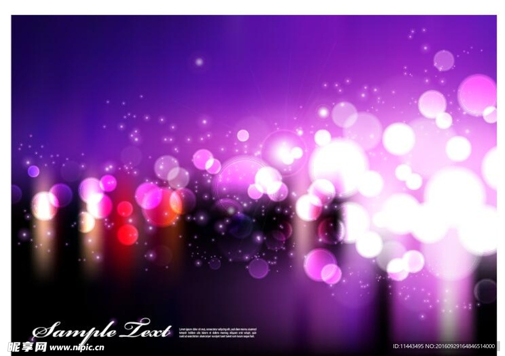 紫色梦幻光斑背景