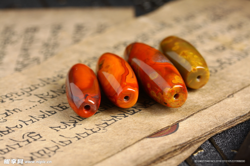 纯天然上谷战国红玛瑙 勒子