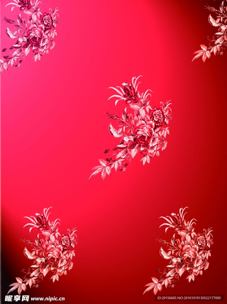 被子图案 花底纹 中国风花纹