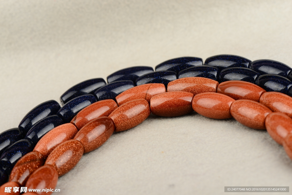 天然金沙石蓝砂石桶珠