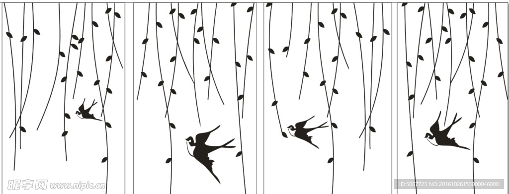 硅藻泥 矢量 电视背  鸟