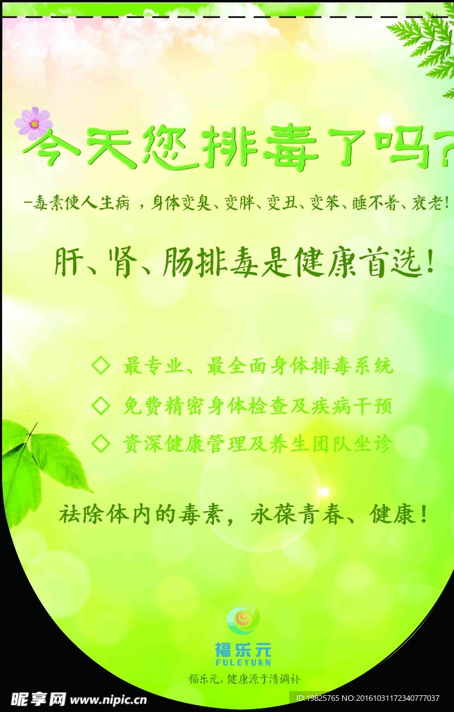 福乐元排毒吊旗