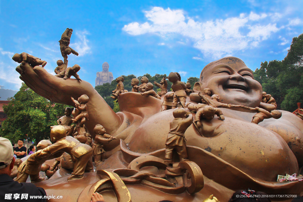 灵山胜境  百子戏弥勒