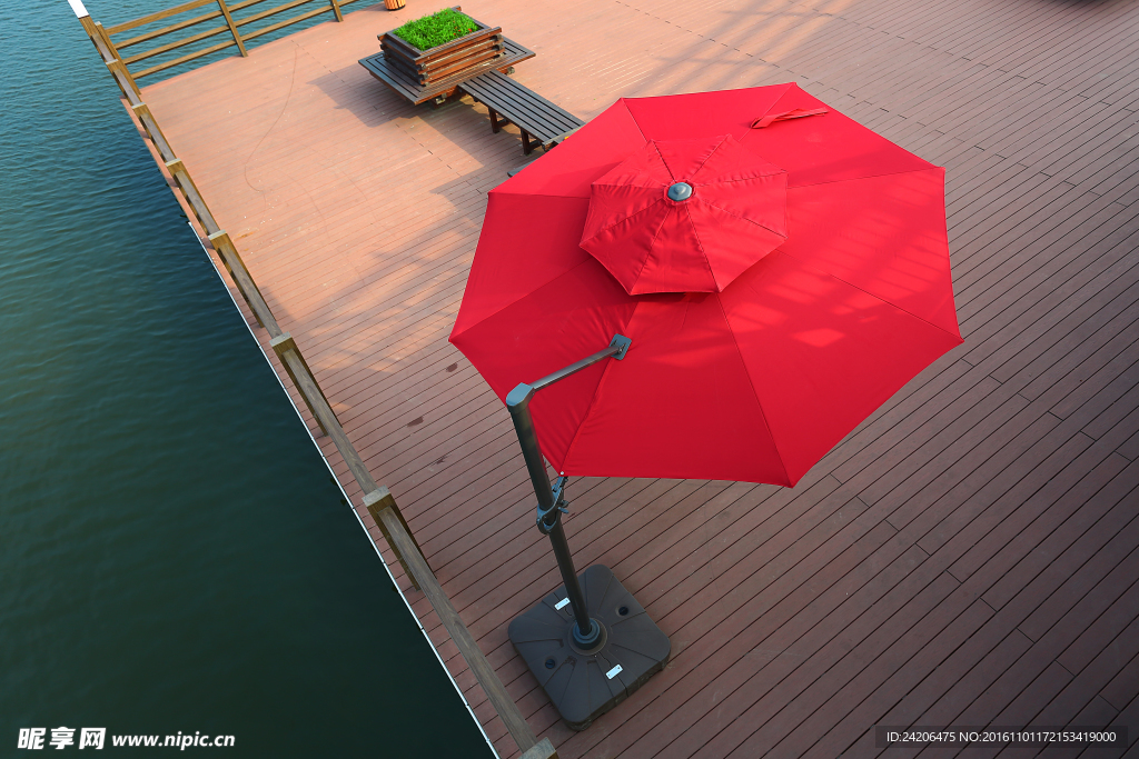 一园3米圆双顶罗马伞俯视图