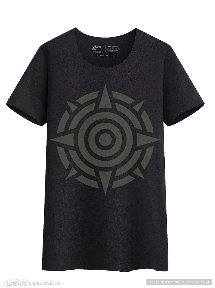 黑色男士情侣简约时尚男士T恤