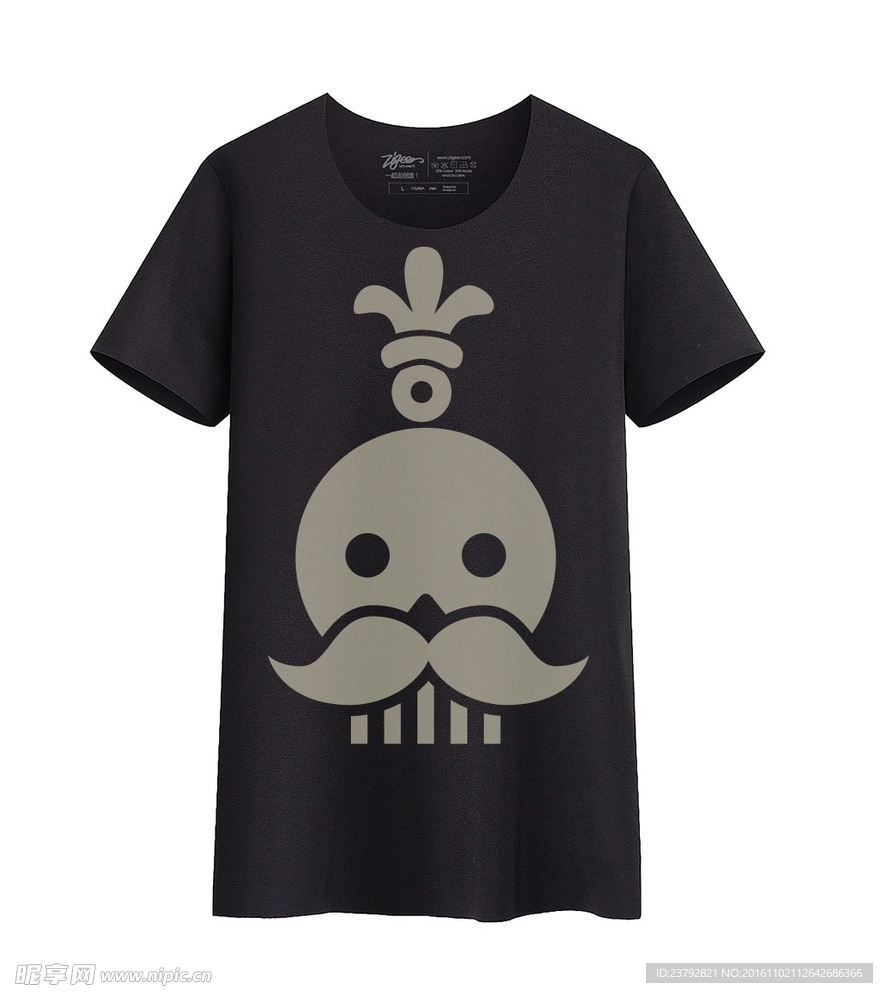 黑色男士情侣简约时尚男士T恤