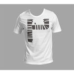 白色简约时尚男士T恤印花