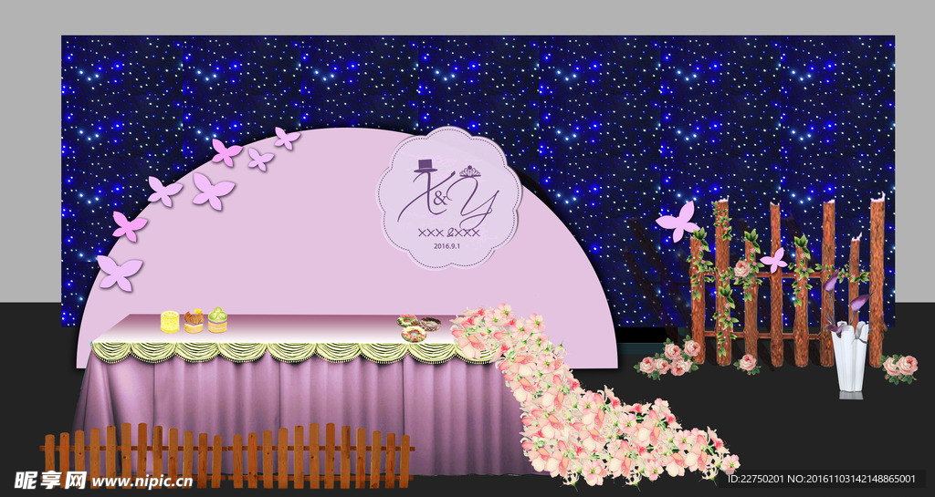 婚庆背景效果图