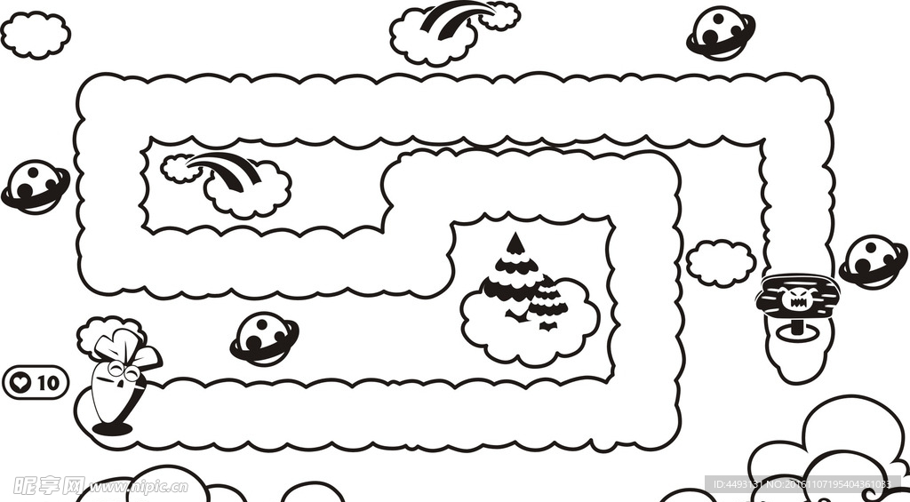 硅藻泥花纹 儿童房背景