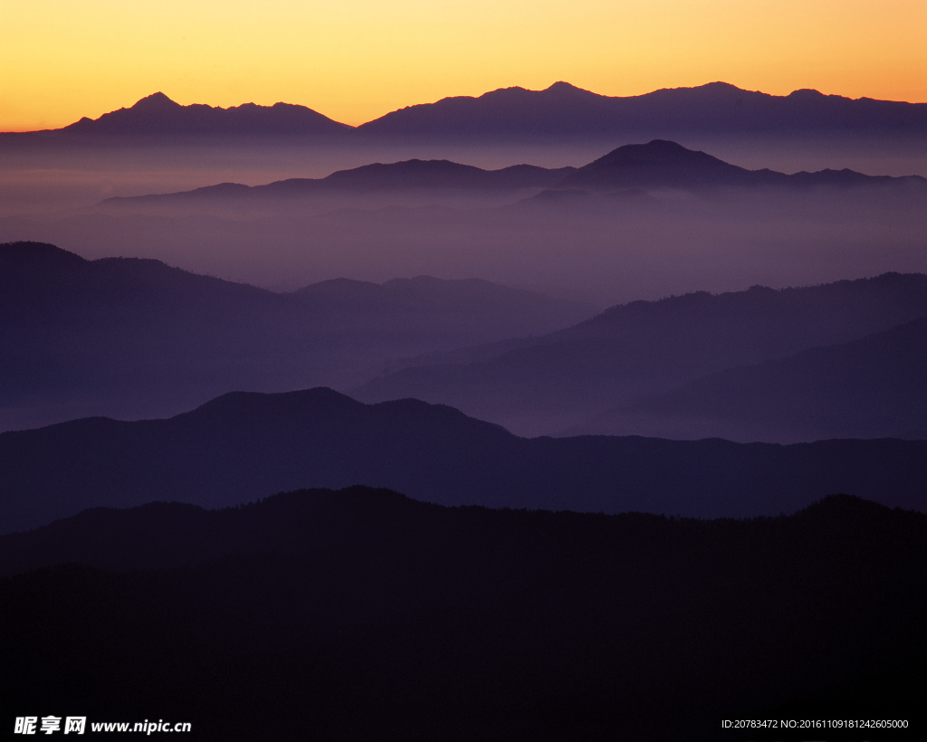 背景素材 群山延绵 高清自然