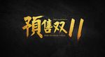 预售双11字体设计