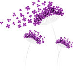 卡通爱心蒲公英