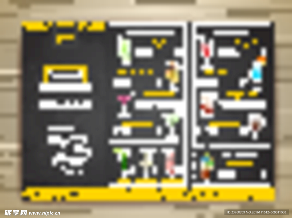 鸡尾酒封面菜单