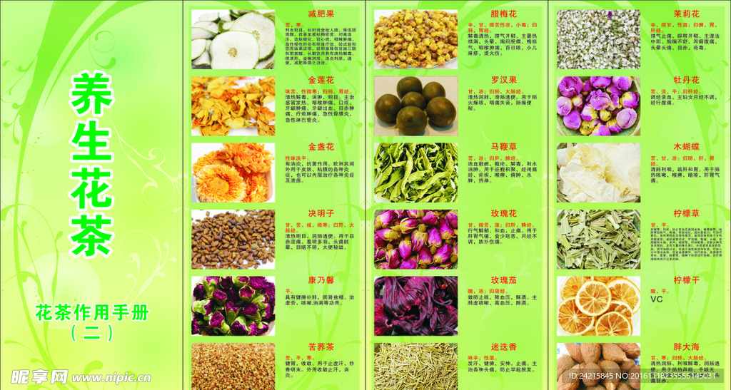 养生花茶作用手册图片二