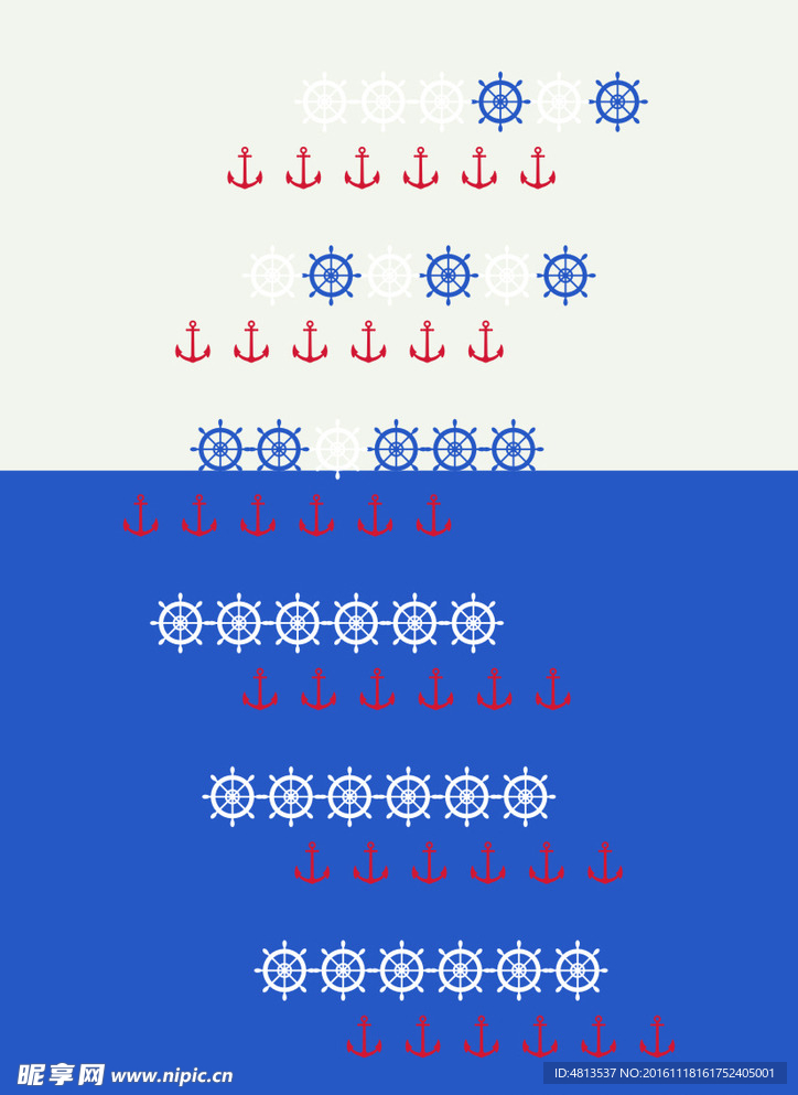 抽象卡通航海图标