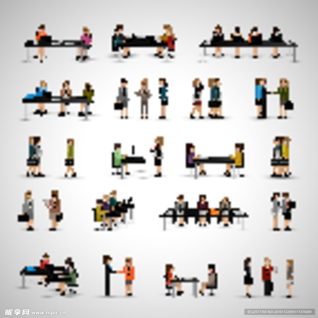 商务人物素材 办公 工作 矢量