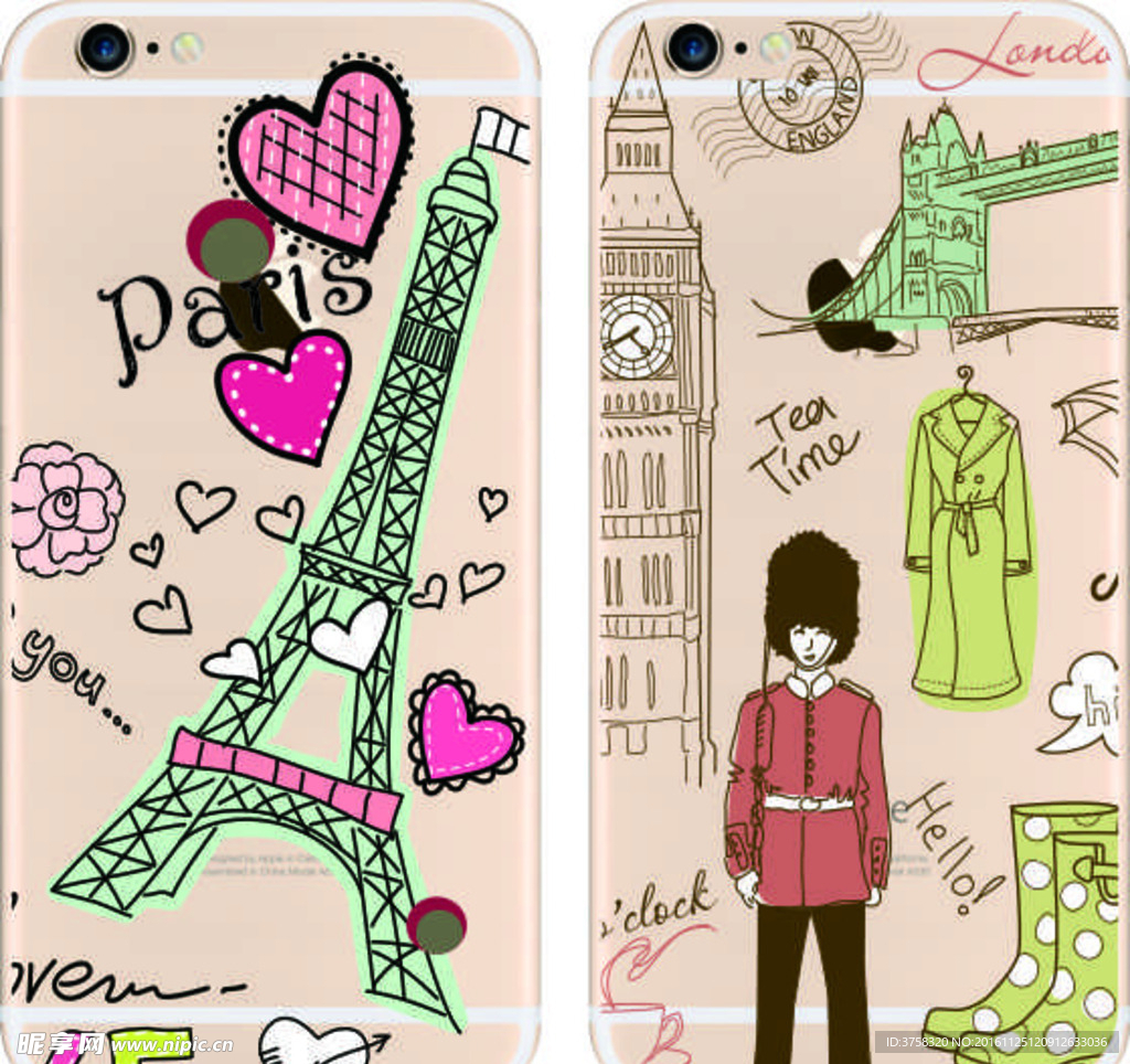 彩绘手机壳 时尚 手机套 彩印