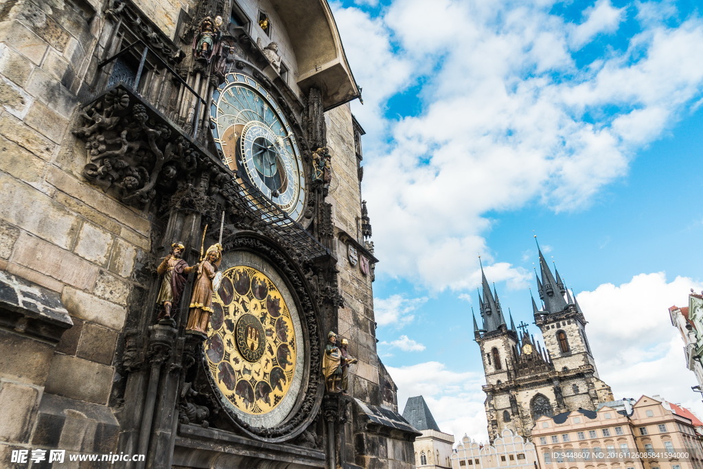 布拉格广场天文钟图片