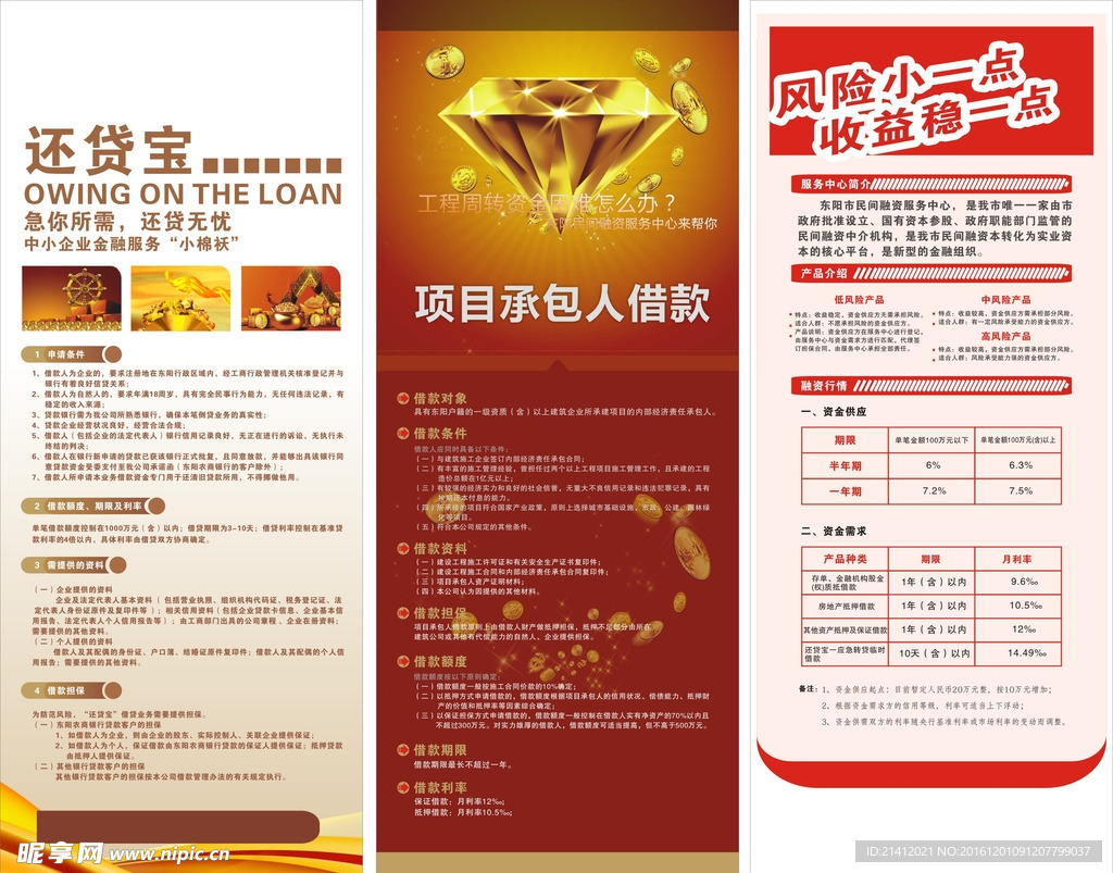 金融 贷款借款展架