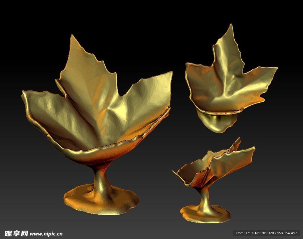 叶子形3D打印模型