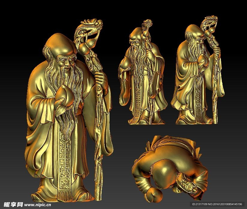 寿星3D立体模型