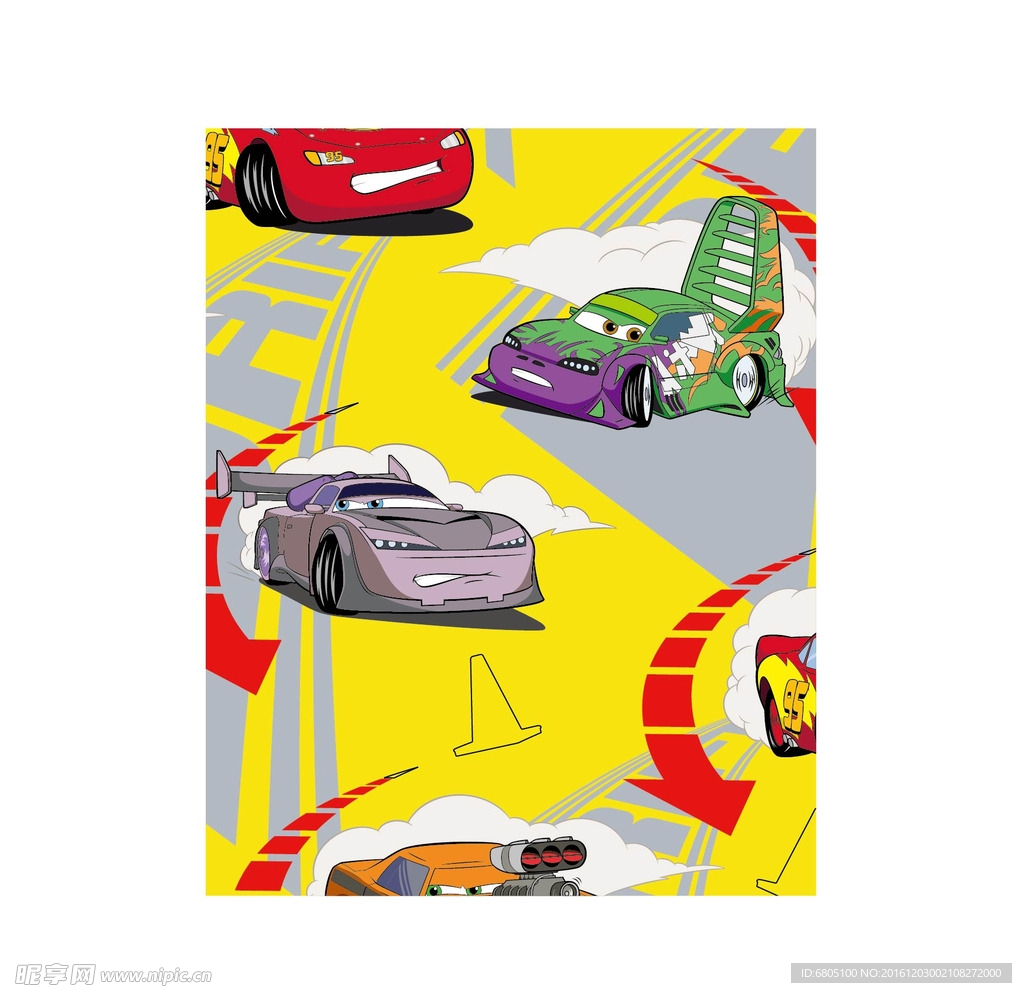卡通赛车背景素材