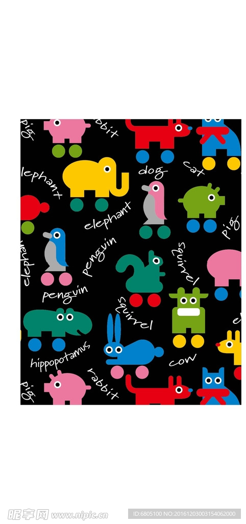 卡通动物乐园背景