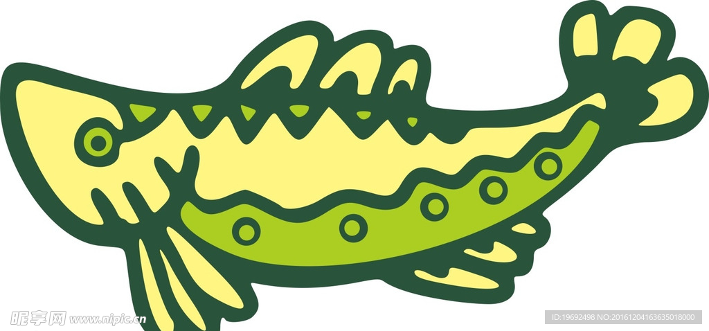 矢量图 雕刻 名族风鱼