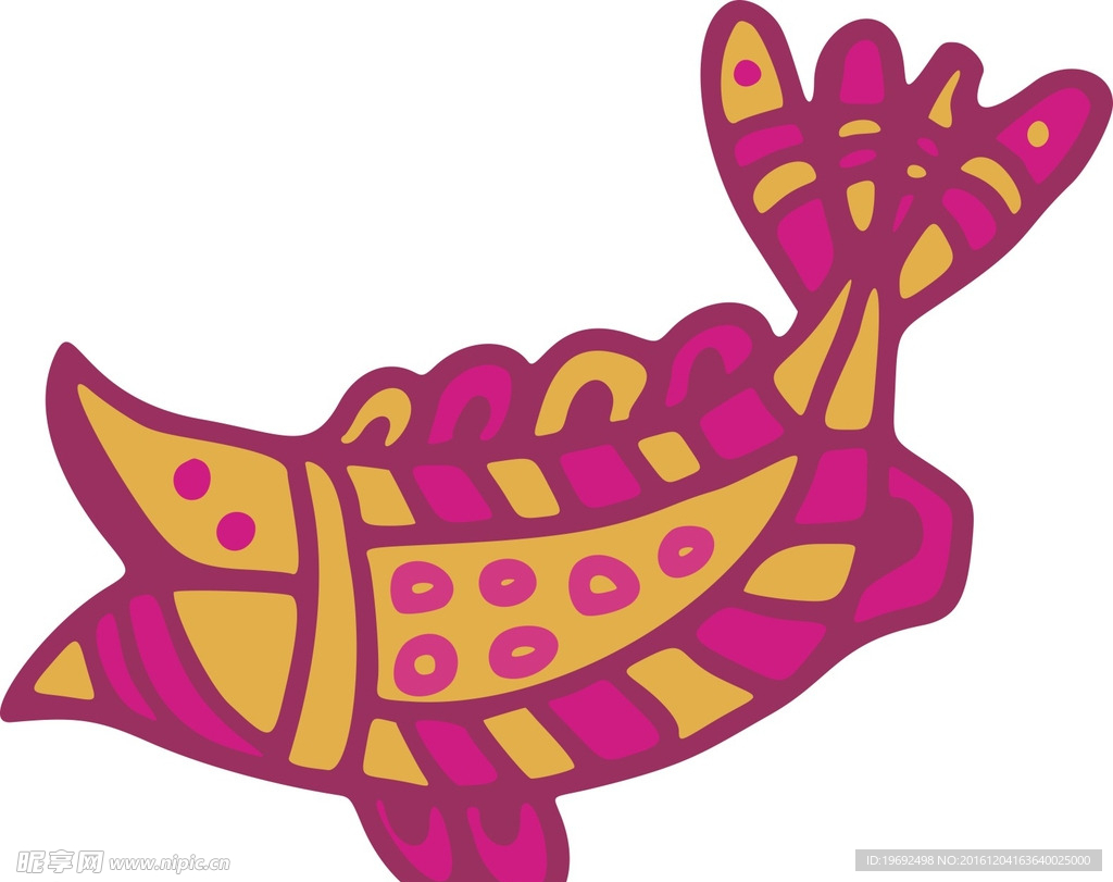 矢量图 雕刻 名族风鱼