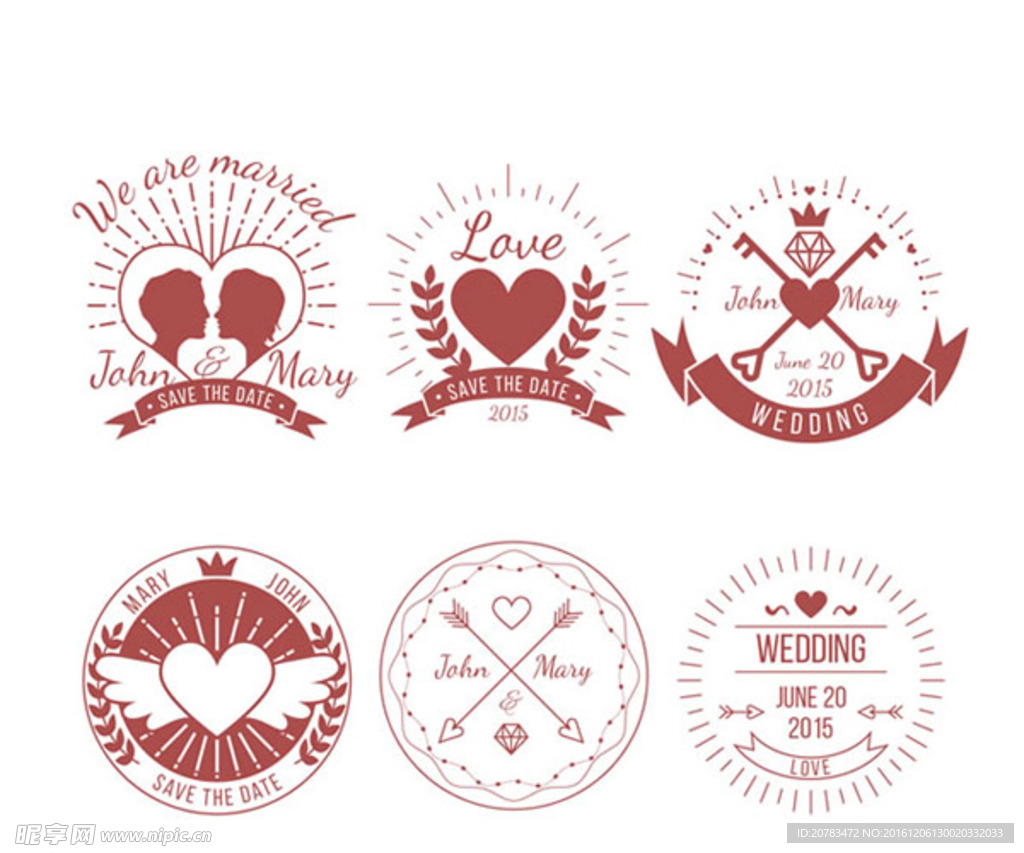 情人节标签 婚礼标签