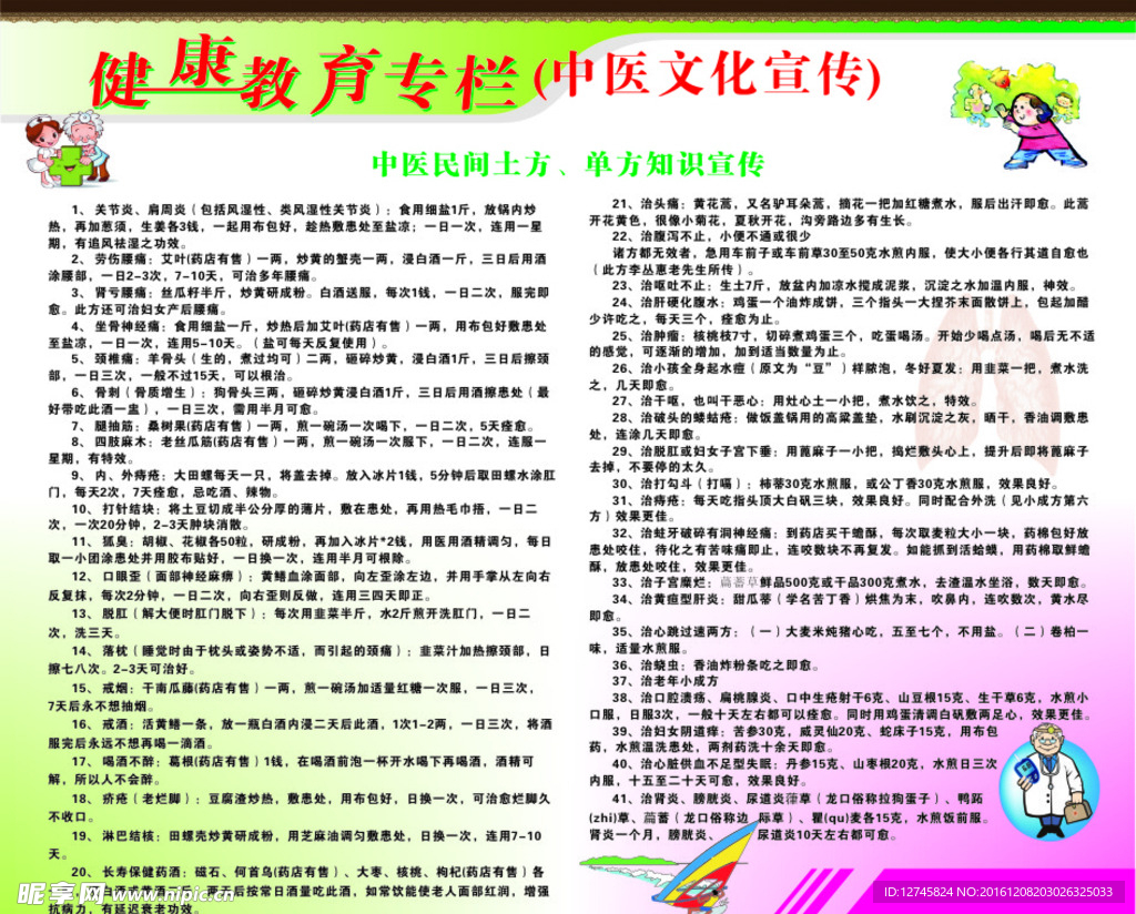 健康教育宣传展板