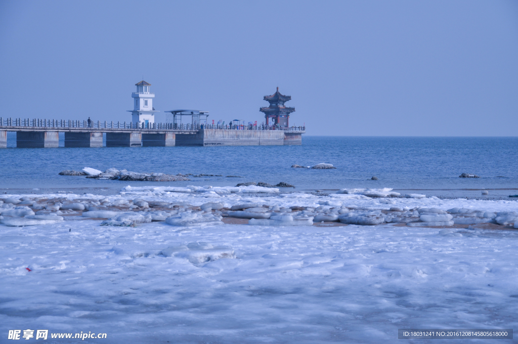 秦皇岛冬季海滨