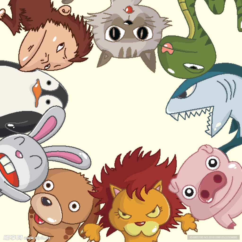 卡通动物乐园素材