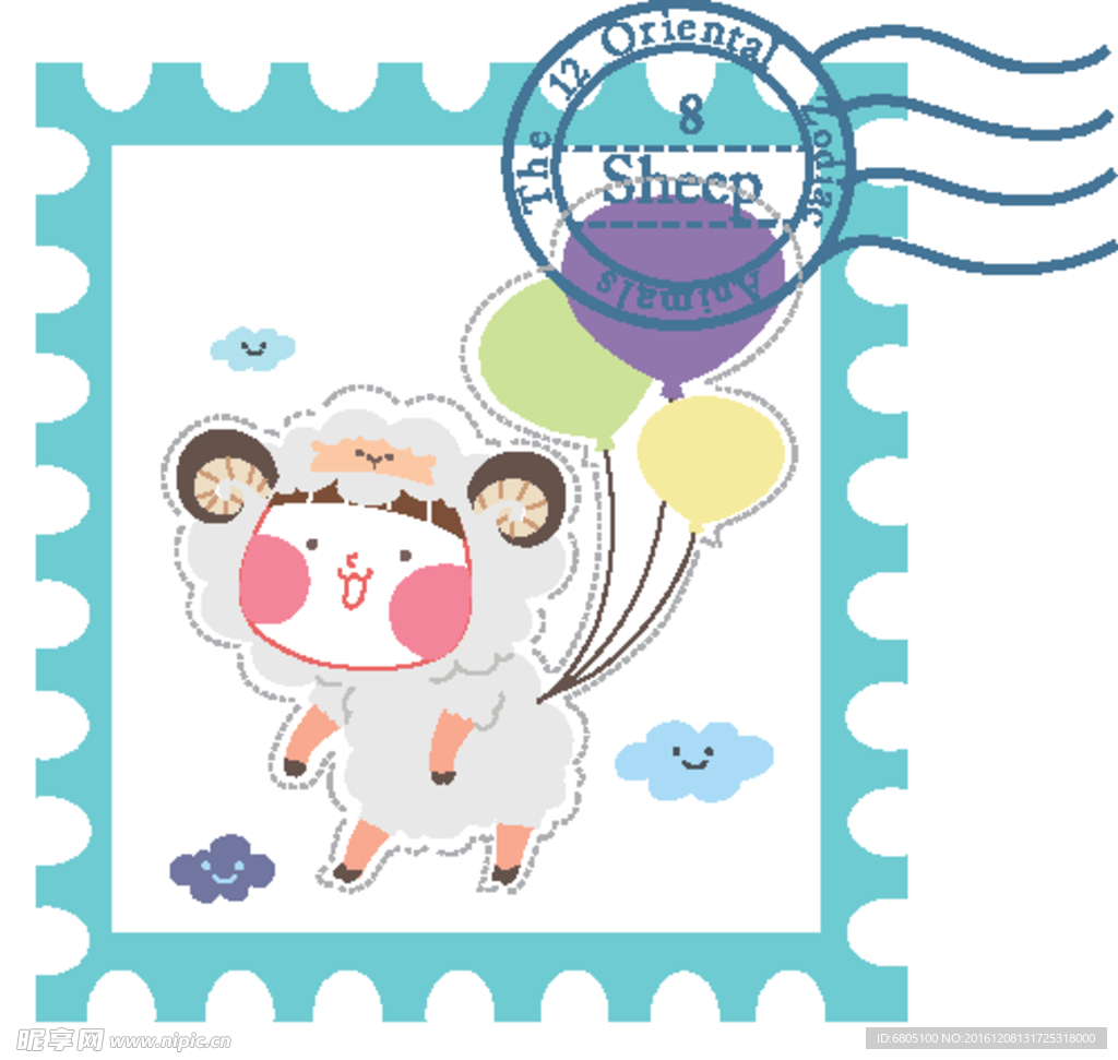 卡通山羊人物素材