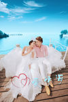 码头婚纱照