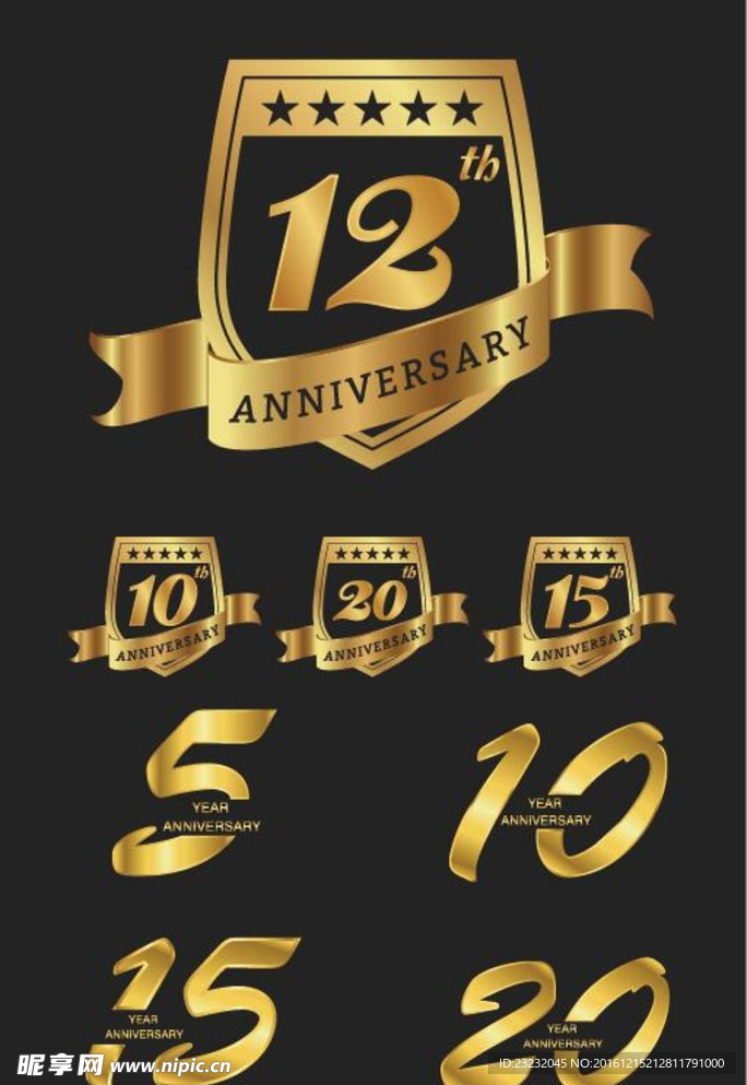 金色字体效果素材