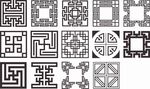几款矢量镂空雕刻图