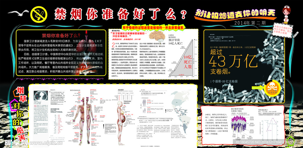 吸烟的危害宣传展板