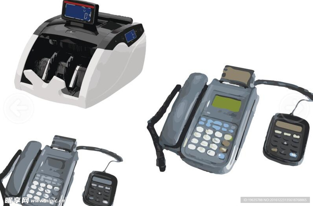 银行道具  验钞机 转账电话