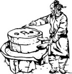 线稿手绘传统磨磨