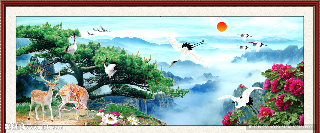 巨幅山水风景画