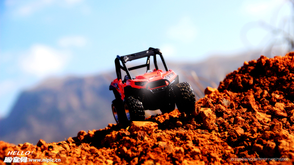 户外四轮车模型拍摄