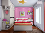 女孩房定制家具效果图