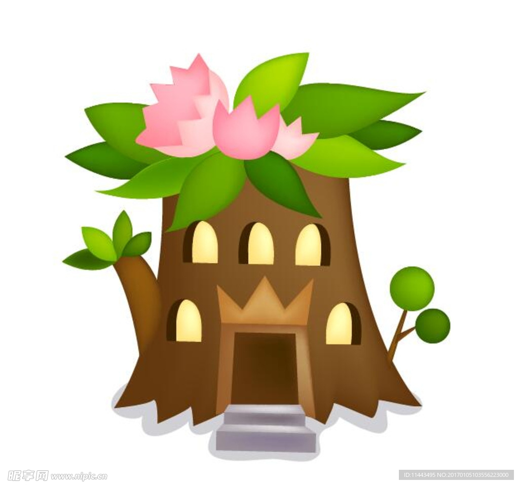 卡通树屋