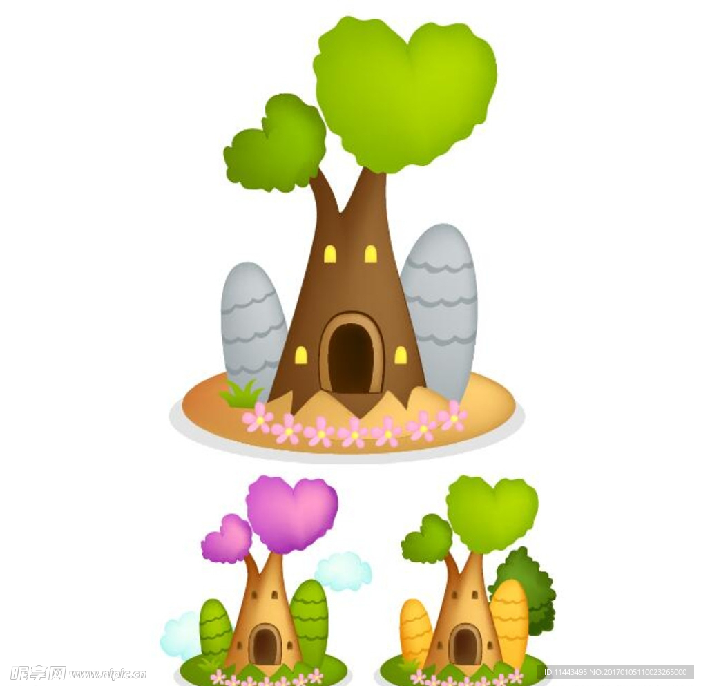卡通树屋