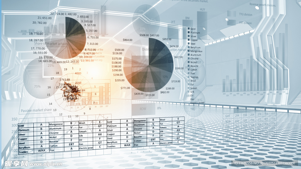 商务数据统计高清摄影图片