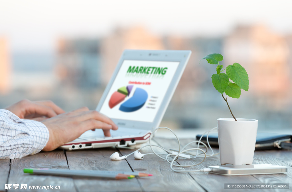 商务数据统计高清摄影图片